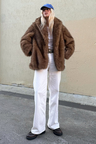 spell-womens-camille-coat-in-golden-brown-recycled-polyester-faux-fur-with-wide-collar-styled-by-marina