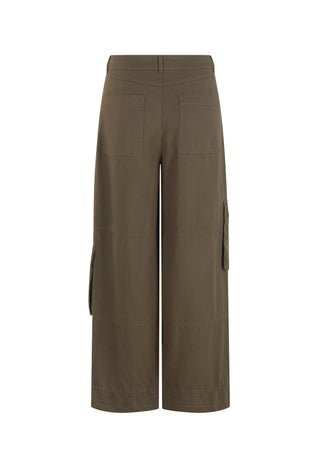 a-pair-of-wide-leg-cropped-trousers-in-a-muted-olive-brown-or-khaki-olive-color-shown-from-the-back-on-a-plain-white-background